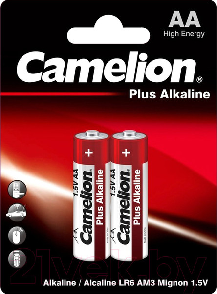 Изображение товара Комплект батареек Camelion LR6-BP2 24/432 