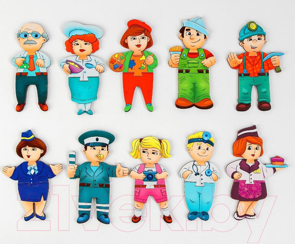 Изображение товара Развивающая игра ToySib Конструктор-персонаж. Профессии / 5167713