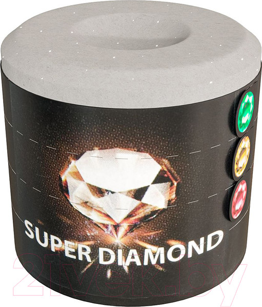 Изображение товара Мел для бильярда Super Diamond Grey Round / 45.002.01.2 (серый)