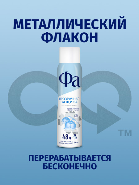 Изображение товара Антиперспирант-спрей Фа Прозрачная защита (150мл)