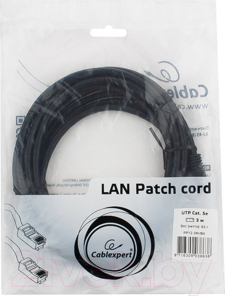 Изображение товара Кабель Cablexpert PP12-3M/BK