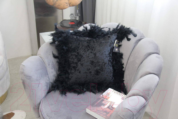 Изображение товара Наволочка декоративная Sofi de Marko Бурлеск 40х40 / Нав-Б-40х40-ч (черный)