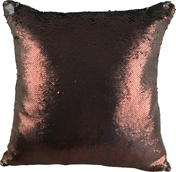 Изображение товара Наволочка декоративная Sofi de Marko Шайн 45х45 / Н-Ш-мчб-45х45 (черный/бордовый)