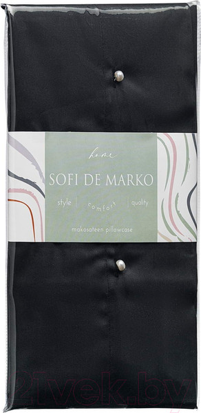Изображение товара Наволочка Sofi de Marko Premium Mako 50х70 / Нав-Пм-чр-50х70 (черный)
