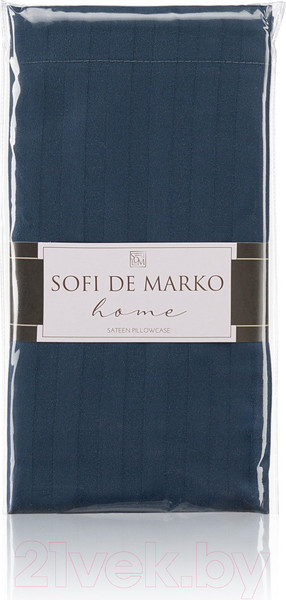 Изображение товара Наволочка Sofi de Marko Морган 70х70 /-Мг-син-70х70 (синий)
