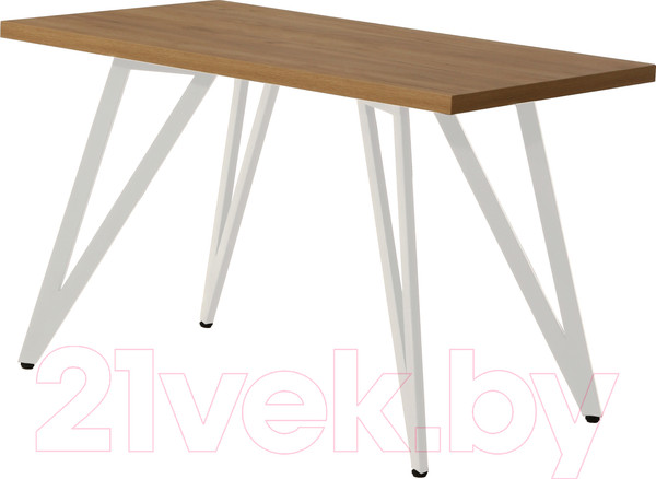 Изображение товара Обеденный стол Millwood Женева 2 Л 120x70x75 (дуб золотой Craft/металл белый)