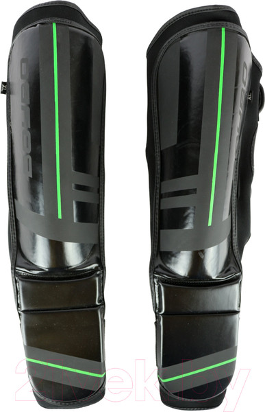 Изображение товара Защита голень-стопа для единоборств BoyBo B-series (XS, черный/зеленый)