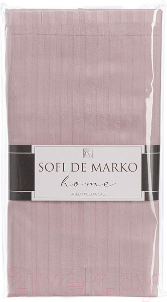 Изображение товара Наволочка Sofi de Marko Тиффани 50х70 / Нав-тиф-50х70ппл (пепельно-розовый)