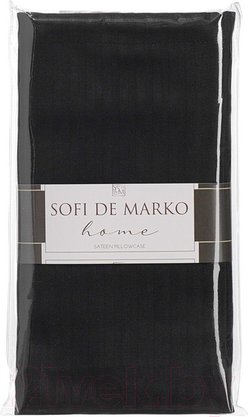 Изображение товара Наволочка Sofi de Marko Тиффани 50х70 / Нав-тиф-50х70чер (черный)