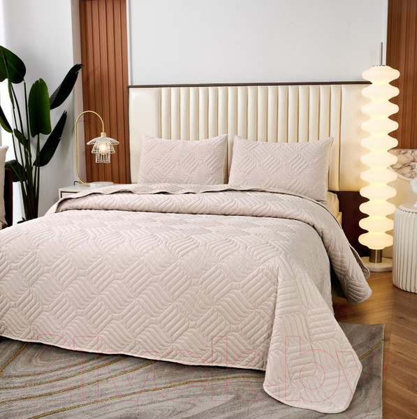 Изображение товара Набор текстиля для спальни Sofi de Marko Армандо 160х220 / Пок-Арм-160х220к (кремовый)