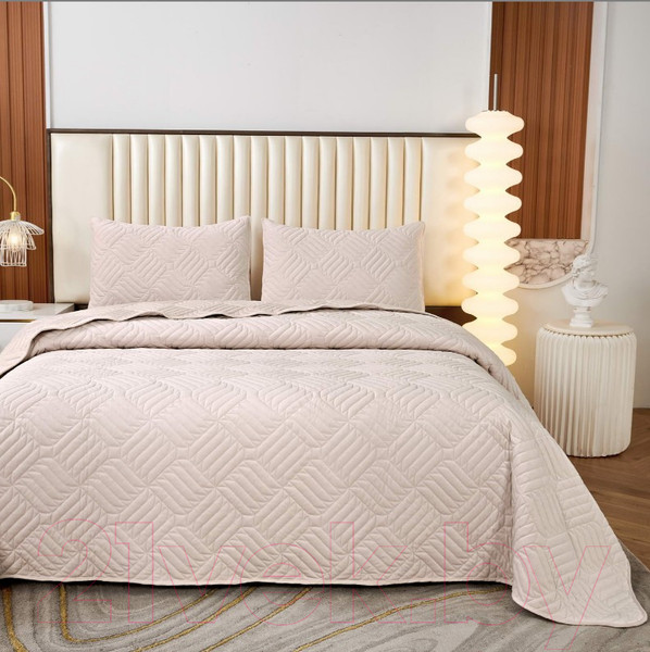 Изображение товара Набор текстиля для спальни Sofi de Marko Армандо 160х220 / Пок-Арм-160х220к (кремовый)