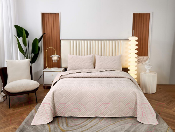 Изображение товара Набор текстиля для спальни Sofi de Marko Армандо 160х220 / Пок-Арм-160х220к (кремовый)