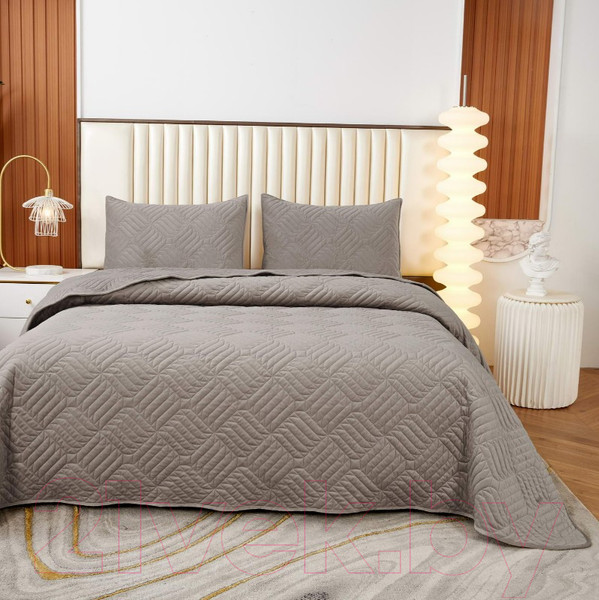 Изображение товара Набор текстиля для спальни Sofi de Marko Армандо 160х220 / Пок-Арм-160х220п (пепельный)