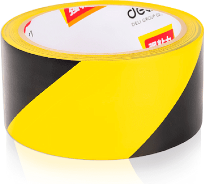 Изображение товара Лента сигнальная Deli 33770 (желтый/черный)
