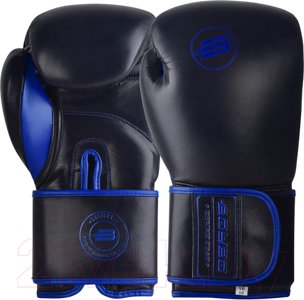 Изображение товара Боксерские перчатки BoyBo Rage BBG200 (14oz, черный/синий)