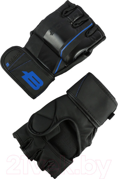 Изображение товара Перчатки для единоборств BoyBo B-series для ММА (M, черный/синий)