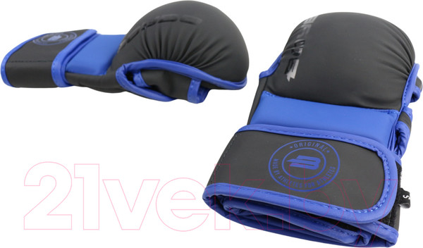 Изображение товара Перчатки для единоборств BoyBo Wings BBGL-26 Flex для ММА (M, черный/синий)