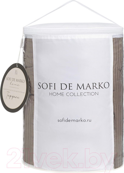 Изображение товара Одеяло Sofi de Marko Тиффани 195х220 / Од-тиф-195х220шок (шоколадный)