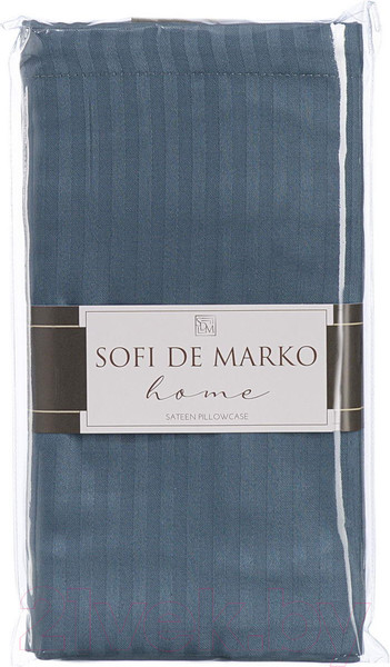 Изображение товара Наволочка Sofi de Marko Тиффани 70х70 / Нав-тиф-70х70сгл (серо-голубой)