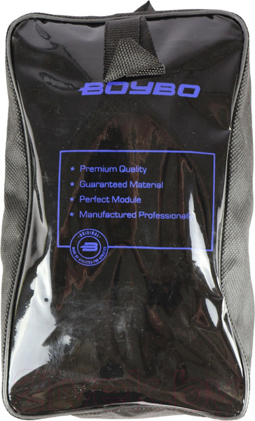 Изображение товара Перчатки для единоборств BoyBo Wings для ММА кожаные (S, черный/синий)