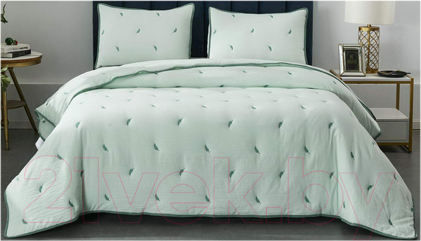 Изображение товара Набор текстиля для спальни Sofi de Marko Эрика 230х250 с наволочкой / П-Од-17-230х250 (ментоловый)