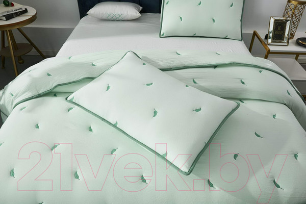 Изображение товара Набор текстиля для спальни Sofi de Marko Эрика 230х250 с наволочкой / П-Од-17-230х250 (ментоловый)