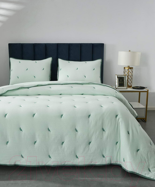 Изображение товара Набор текстиля для спальни Sofi de Marko Эрика 230х250 с наволочкой / П-Од-17-230х250 (ментоловый)