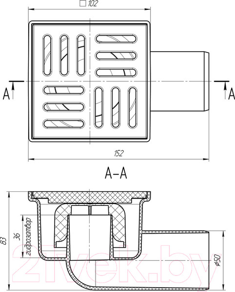 Изображение товара Трап для душа Ани Пласт TQ5104