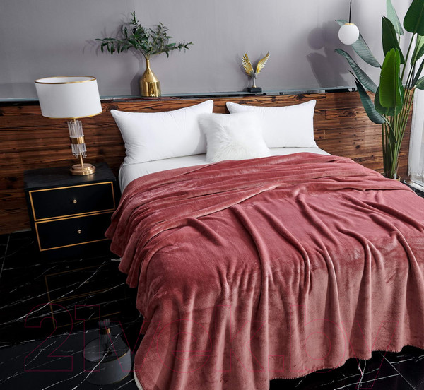 Изображение товара Плед Sofi de Marko София 220х240 / Пл-Сч012-220х240 (чайная роза)