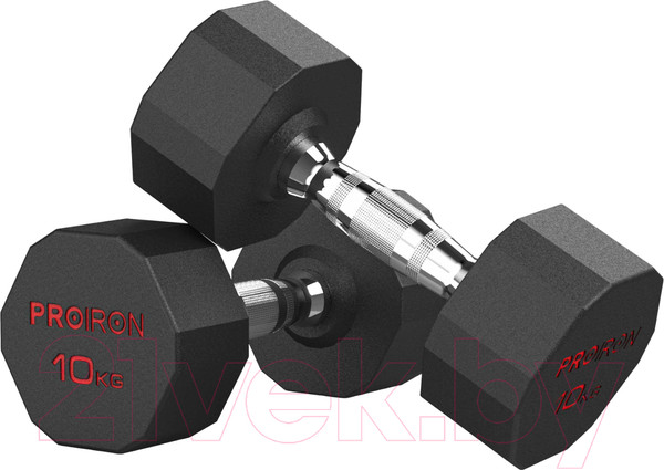 Изображение товара Набор гантелей Proiron Обрезиненные / Г2100ОБР (2шт)