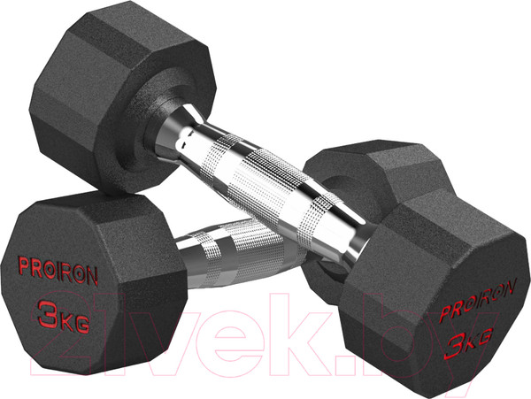 Изображение товара Набор гантелей Proiron Обрезиненные / Г2030ОБР (2шт)