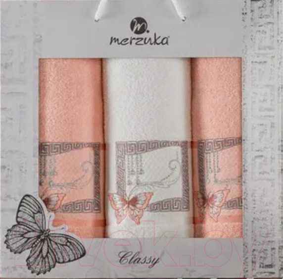 Изображение товара Набор полотенец Merzuka Classy / 11291 (3шт, в коробке, оранжевый)