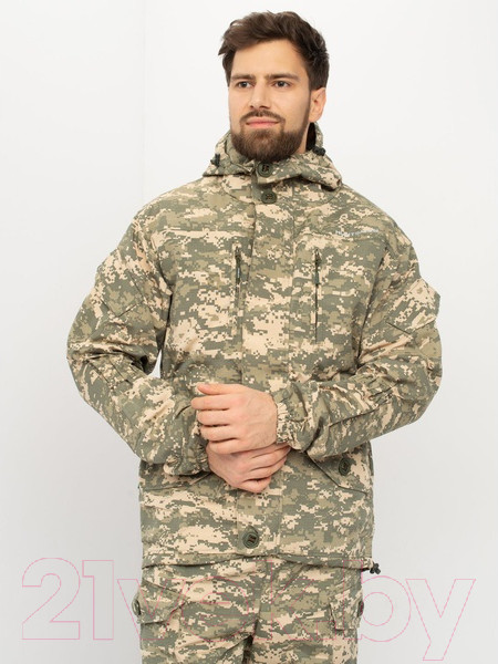 Изображение товара Костюм для охоты и рыбалки Huntsman Горка 5 Летний Смесовая Рип-Стоп Светлый пиксель (р-р 52-54/170-176)