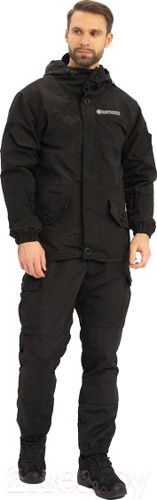 Изображение товара Костюм для охоты и рыбалки Huntsman Горка 3 Летний Смесовая Рип-Стоп Черный (р-р 52-54/170-176)