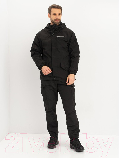 Изображение товара Костюм для охоты и рыбалки Huntsman Горка 3 Летний Смесовая Рип-Стоп Черный (р-р 52-54/170-176)