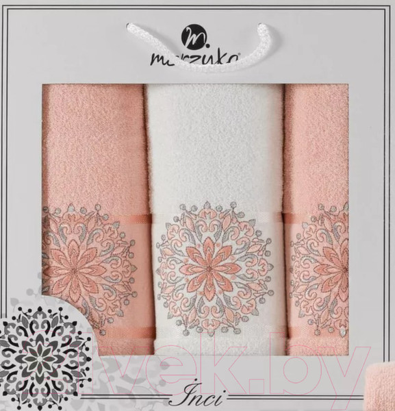 Изображение товара Набор полотенец Merzuka Inci / 11295 (3шт, в коробке, оранжевый)