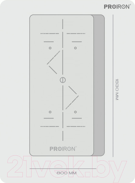 Изображение товара Коврик для йоги и фитнеса Proiron 1830x800x7 / К1887ТСЗ (серый/зеленый)