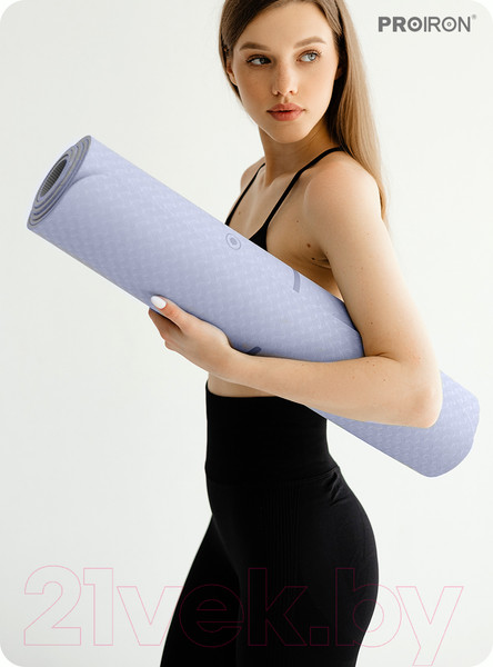 Изображение товара Коврик для йоги и фитнеса Proiron 1830x800x7 / К1887ТСС (серый/синий)