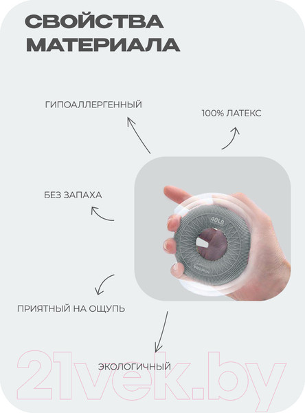 Изображение товара Эспандер Proiron Кистевой / ЭК22 (22кг, серый)