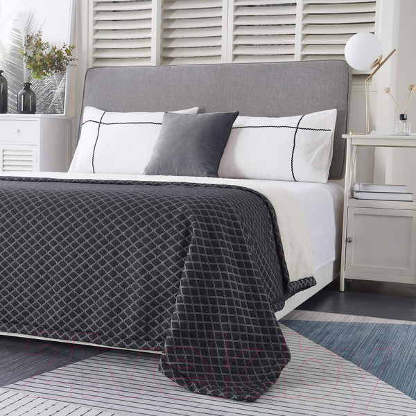 Изображение товара Плед Sofi de Marko Гранд 220х240 / Пл-Гр1-220х240 (темно-серый)