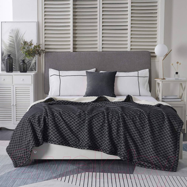 Изображение товара Плед Sofi de Marko Гранд 220х240 / Пл-Гр1-220х240 (темно-серый)