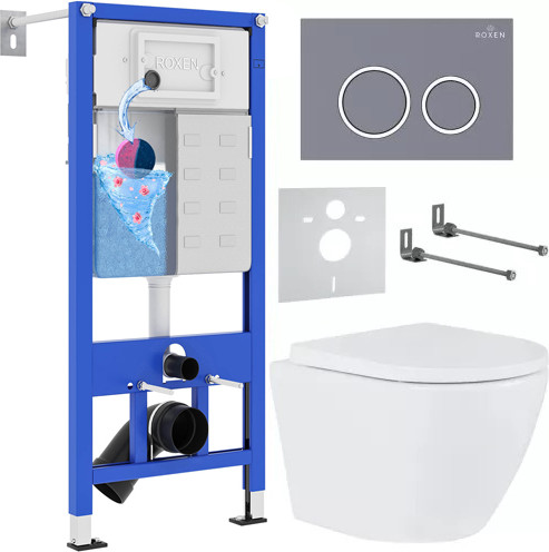 Изображение товара Унитаз подвесной с инсталляцией Roxen StounFix Dual Fresh 966055