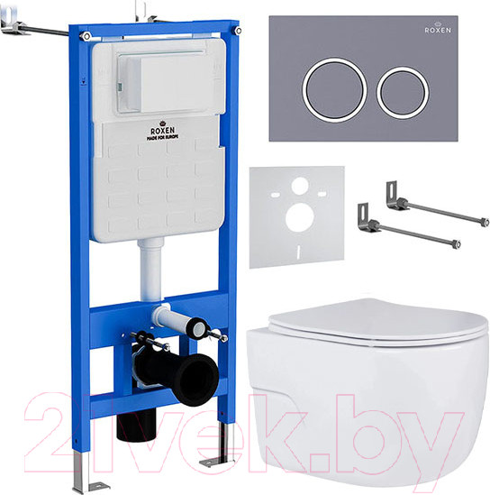 Изображение товара Унитаз подвесной с инсталляцией Roxen StounFix Slim 966078