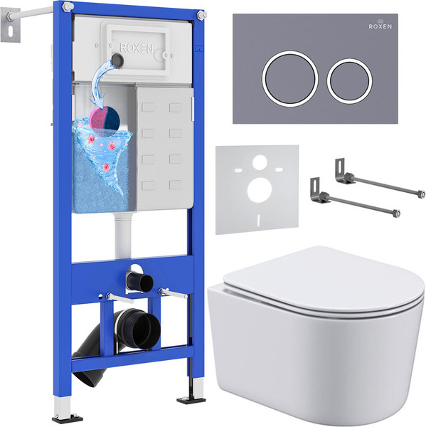 Изображение товара Унитаз подвесной с инсталляцией Roxen StounFix Dual Fresh 966133