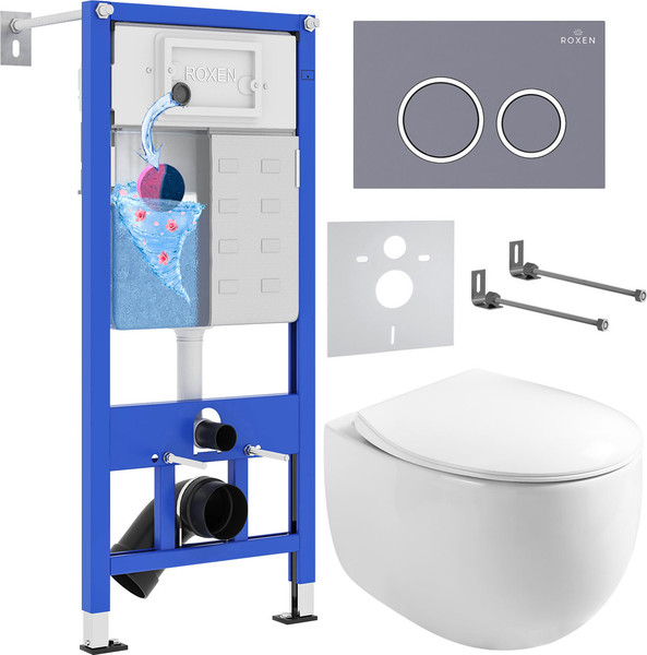 Изображение товара Унитаз подвесной с инсталляцией Roxen StounFix Dual Fresh 966160