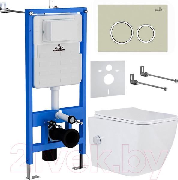 Изображение товара Унитаз подвесной с инсталляцией Roxen StounFix Slim 966246
