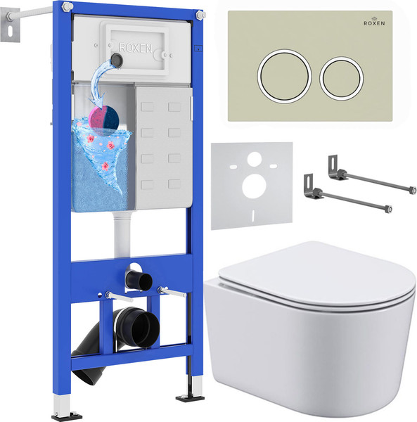 Изображение товара Унитаз подвесной с инсталляцией Roxen StounFix Dual Fresh 966278