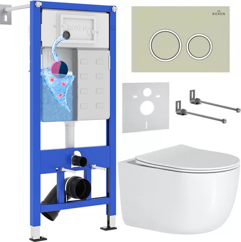 Изображение товара Унитаз подвесной с инсталляцией Roxen StounFix Dual Fresh 966303