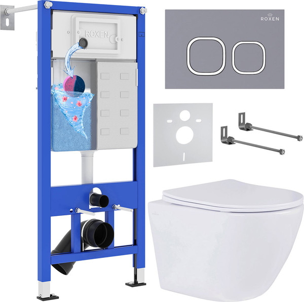 Изображение товара Унитаз подвесной с инсталляцией Roxen StounFix Dual Fresh 966332