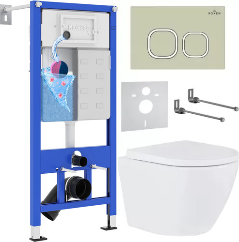 Изображение товара Унитаз подвесной с инсталляцией Roxen StounFix Dual Fresh 966464